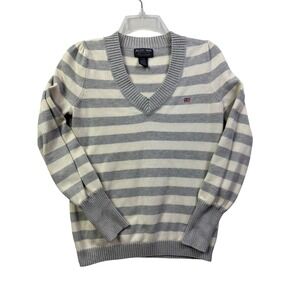 Polo‎ Jeans Company Ralph Lauren Striped V Neck Sweater Women's Size S